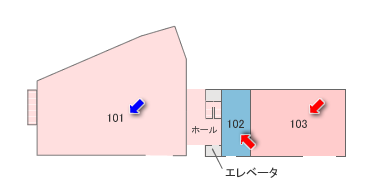 Ｋメディカルモールのテナント 一階の案内図