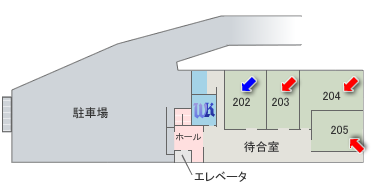 Ｋメディカルモール 二階の案内図